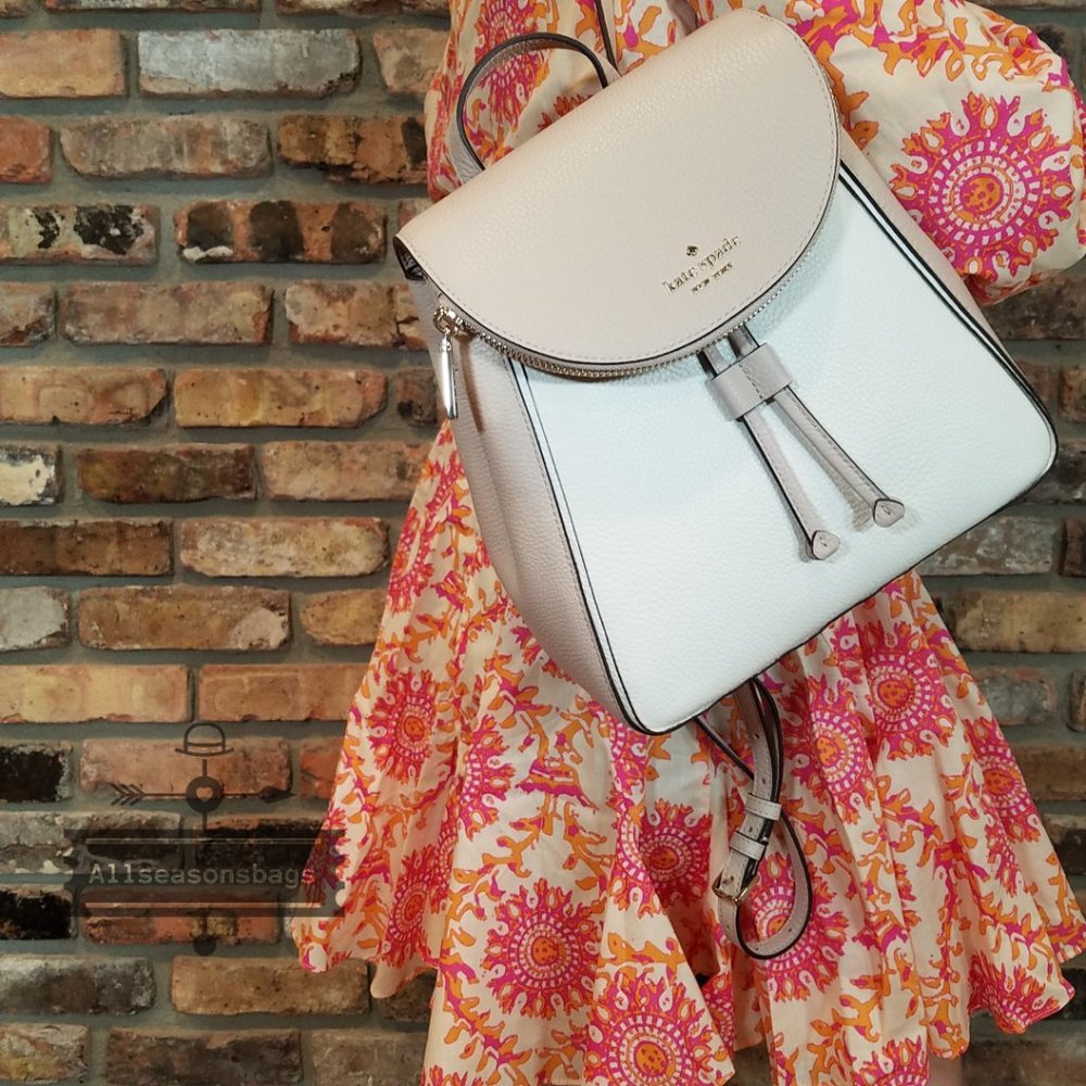 Warm Beige Parchment Kate Spade Leila MD Backpack - Picture 2 of 10